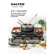 Salter EK4513 2 in 1 Raclette Fondue Set manual cover