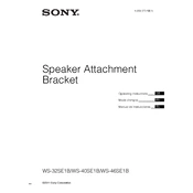 Sony WS-32SE1B manual cover