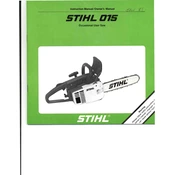 Stihl MS 015 manual cover