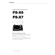 Sony PS-X6 manual cover