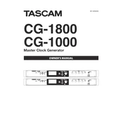 Tascam CG-1800 manual cover