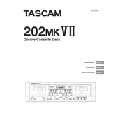 Tascam 202MKVII manual cover