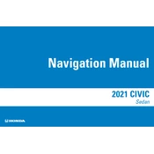 Honda Civic Sedan 2021 manual cover