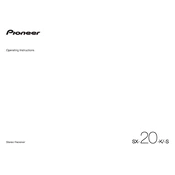 Pioneer SX-20-K -S manual cover