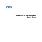 Epson PowerLite 675W manual cover