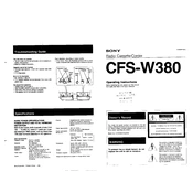 Sony CFS-W380 manual cover