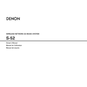 Denon S-52 manual cover