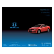 Honda Civic Coupe EX EX-L and Si 2012 Technology manual cover