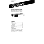 Sony VTX-1000R manual cover