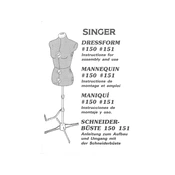 Singer 150, 151 Dress Form manual cover