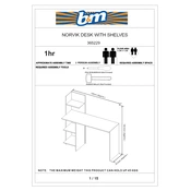 Norvik B&M Desk with Shelves 365229 manual cover