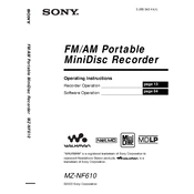 Sony MZ-NF610 manual cover