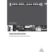 Behringer SX3040 manual cover