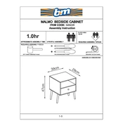 Malmo B&M Bedside Cabinet 349229 manual cover