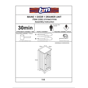 Maine B&M 1 Door 1 Drawer Unit 375194 375195 manual cover