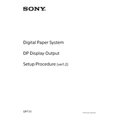 Sony DPT-S1 manual cover