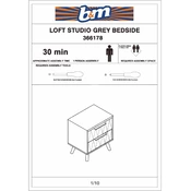 Loft Studio B&M Grey Bedside 366178 manual cover