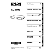 Epson ELPIF03 manual cover