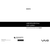 Sony VGP-UDRW1 manual cover