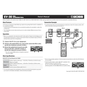 Boss EV-30 manual cover