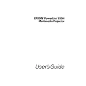 Epson PowerLite 8300i manual cover