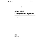 Sony MHC-C605 manual cover