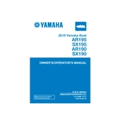 Yamaha AR195, SX195, AR190, SX190 2019 manual cover