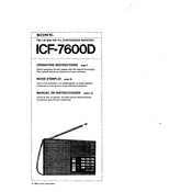 Sony ICF-7600D manual cover