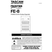 Tascam FE-8 manual cover