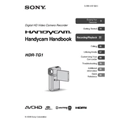 Sony HDR-TG1 manual cover