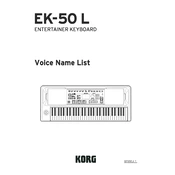 KORG EK-50 Limitless manual cover