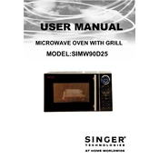 Singer SIMW90D25 manual cover