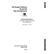 John Deere 135 Draper Platform manual cover