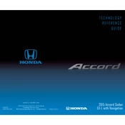 Honda Accord Sedan EX-L with Navigation 2015 Technology manual cover