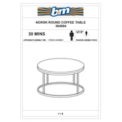 Norsk B&M Round Coffee Table 364894 manual cover