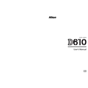 Nikon D610 manual cover