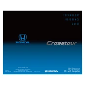 Honda Crosstour EX-L with Navigation 2014 Technology manual cover