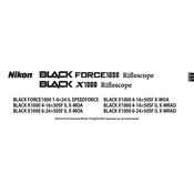 Nikon Black Force 1000, Black X1000 manual cover