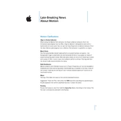 Apple Motion 1.0 Late Breaking News manual cover