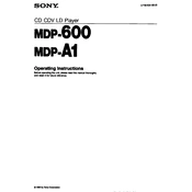 Sony MDP-600 manual cover