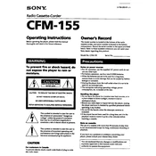 Sony CFM-155 manual cover