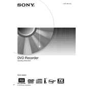 Sony RDR-HX900 manual cover