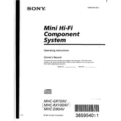 Sony MHC-D90AV manual cover