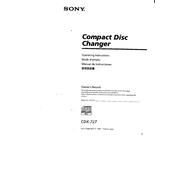 Sony CDX-727 manual cover