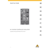 Behringer 921 VCO manual cover