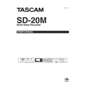 Tascam SD-20M manual cover