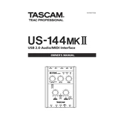 Tascam US-144MKII manual cover