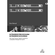 Behringer DCX2496 manual cover