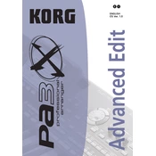 KORG Pa3X manual cover