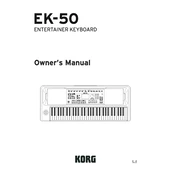 KORG EK-50 manual cover